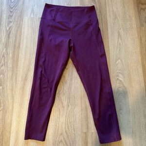 Girlfriend Collective Plum Purple Cropped Leggings